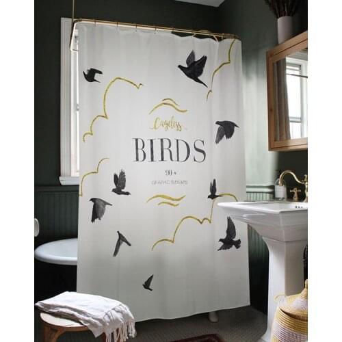 2021 not in Nordic Polyester Shower Curtain Gold Bathroom Curtains Bathroom Curtains Waterproof Thickened Mildew Divider Curtain