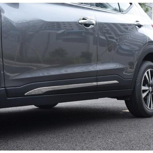 4pc for NISSAN KICKS 2017 car Body trim Under door Decorative bright strip