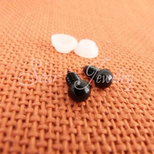 7mm full black plastic safety toy eyes with washer for toy accessories /100pcs/lot (not 100 pair)/#FN0