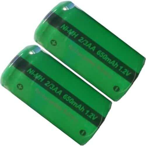 2/3/4/6/8/10Pcs PKCELL 2/3AA 1.2V NiMh Rechargeable Battery 650mAh Industrial Battery Flat Top For capacitor pens