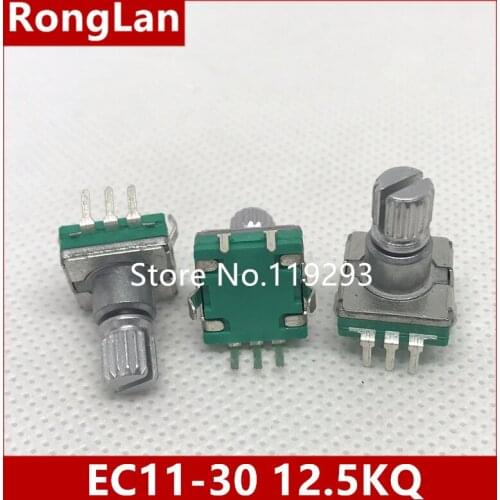 [BELLA]Taiwan produced 360 rotary pulse encoder coding switch EC11-30 -bit audio car switch 12.5KQ--50PCS/LOT