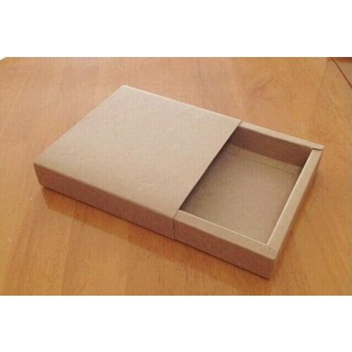 DHL free shipping 14*14*3CM kraft Paper Drawer Box For Tea Bracelet Jewel Packaging Box 100piece\lot