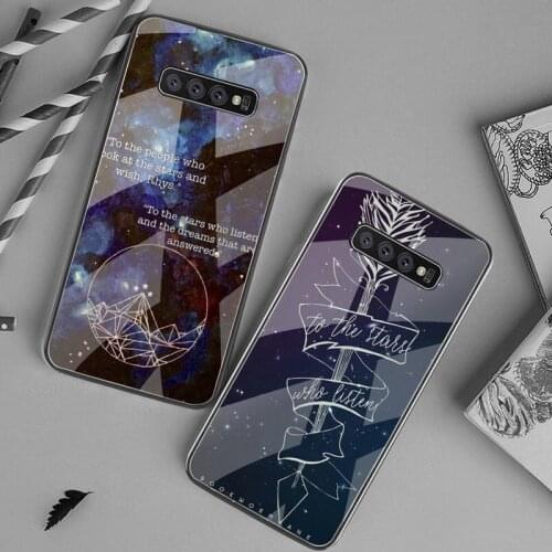 HUAGETOP A Court of Mist and Fury Sarah J Maas Phone Case Tempered Glass For Samsung S20 Plus S7 S8 S9 S10 Plus Note 8 9 10 Plus