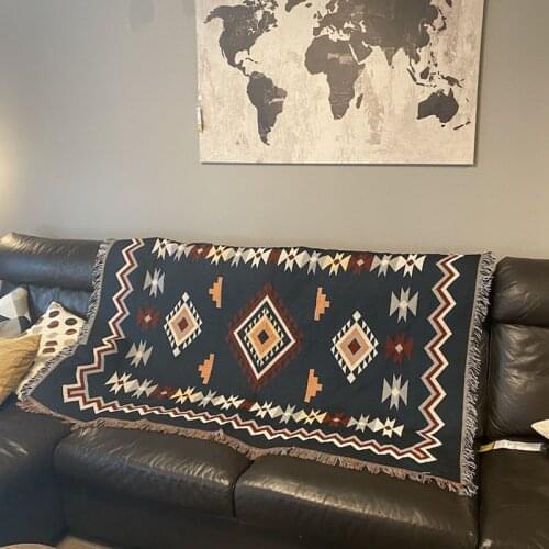 Nordic rural throw Blanket Decorative for bed sofa Cover Outdoor climbing Picnic blanket sofa cushion bedspread Ethnic tapestry