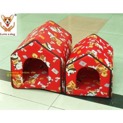 Pet Dog Cat Kennel House Waterproof Sponge Thermal Nest Bed Cage free shipping