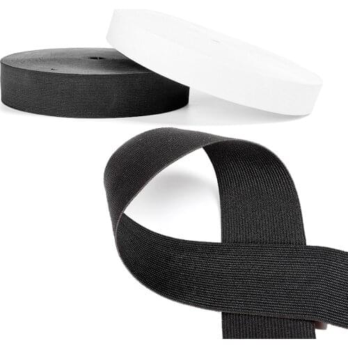 White Black Elastic Band Spandex Belt Trim Sewing/Ribbon Clothes Elastic Rubber Sewing Material for Short Skirt Trouse DIY Mask