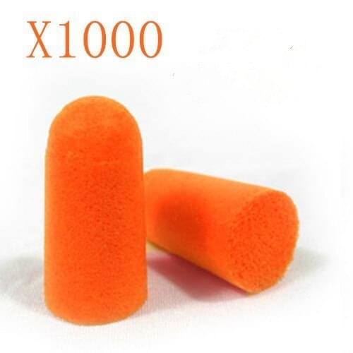 [ Fly Eagle ] X 1000 Pcs Orange Ear Plugs Prevent Noise Travel Earplugs Sleep Snoring Voice Reduction Soft Foam Sleep Snoring