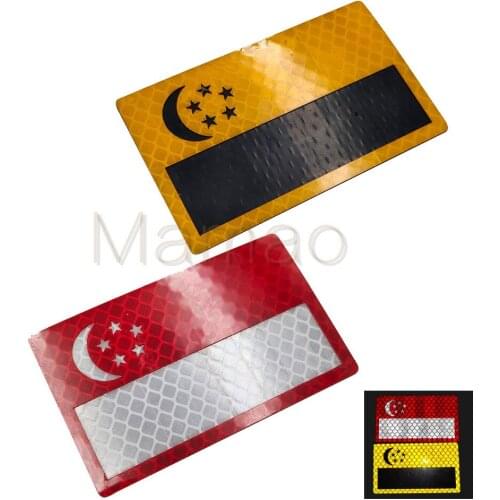 IR Patch Singapore Infrared Flag Reflective Patch Badge Military Army Patch tactical Armband Singapore flag Applique