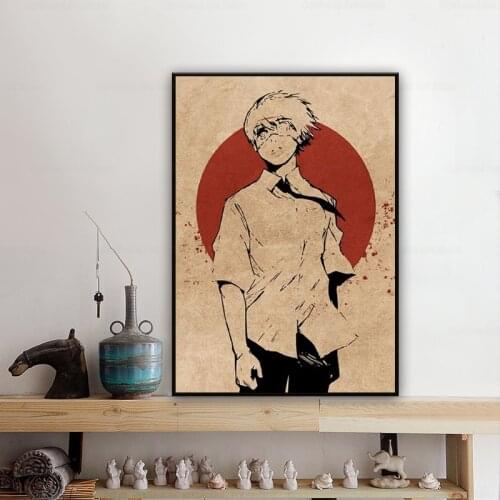 Ken Kaneki Anime Art Print Wall Poster Living Room Decoration