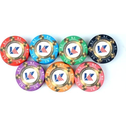 10g Kaile Ceramic Poker Chips 39mm Two Face Pokerchip