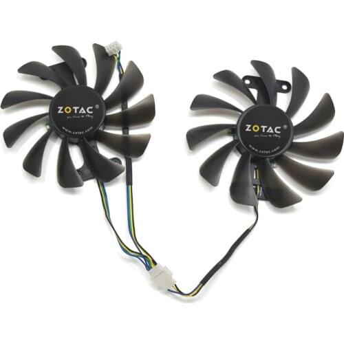 2pcs/lot 95mm GTX1070 GPU Cooler Fan for ZOTAC GeForce GTX 1070 AMP Edition Graphics Card cooling fan