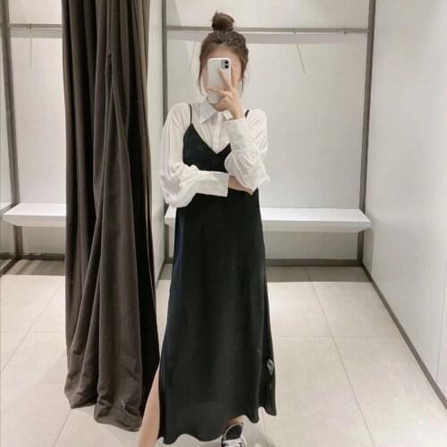 DOUJILI Fashion High Quality Women Black Dress Summer Women Long Dress Very Soft Smooth For Girl