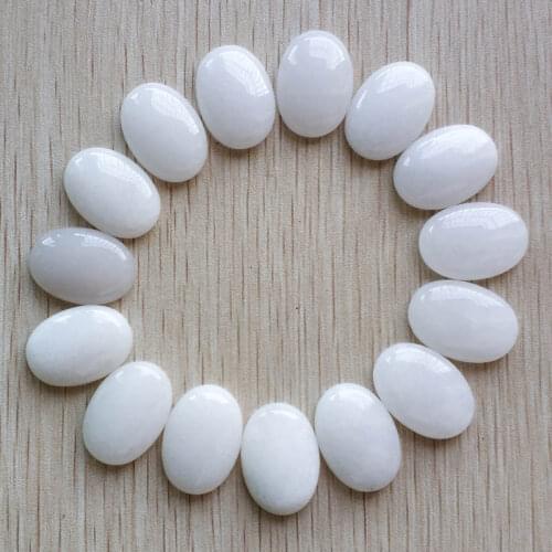 2018 Fashion good quality natural white stone Oval CAB CABOCHON beads for jewelry Accessories 25x18mm wholesale 20pcs/lot free