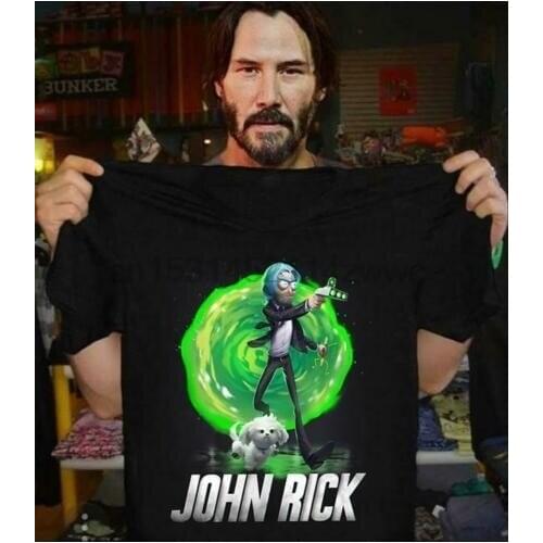 John Rick Funny John Wick Parody T Shirt Printed Men T-Shirt Short Sleeve Funny Tee Shirts