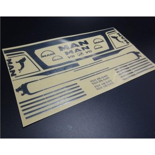 Tamiya Model Trucks MAN TGX 26.540 Shell Body Decoration Stickers Set