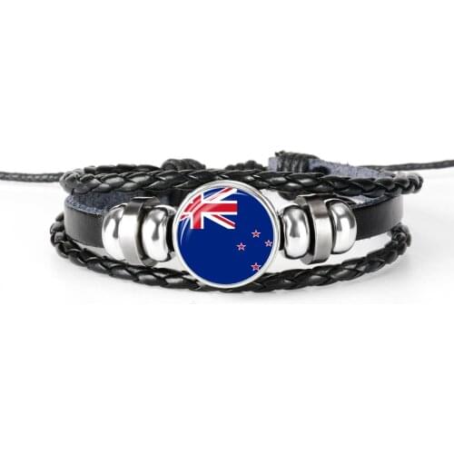 2018 New Fashion New Zealand Netherlands National Flag Bangle Bracelet For Men And Women Jewelry Friendship Gift Football Fans