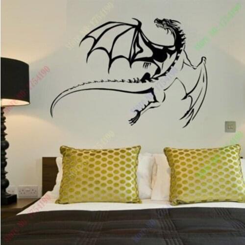 New Dragon Vinyl removable wall stickers Wall Art Mural Home Decor 3D Wall sticker for kids room