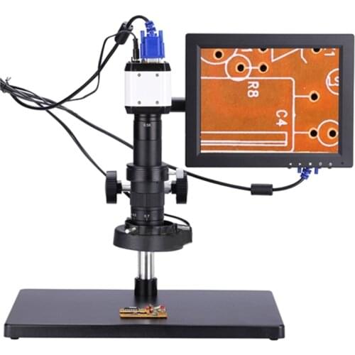 1080P 2MP 1/3 Inch CMOS USB VGA AV Output Electronic Microscope Eyepiece Industrial Camera with Measuring Software & LED Light