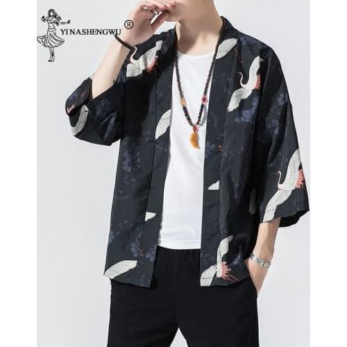 Beach Loose Thin Shirt Sun-protective Shirts Coat Kimonos Cardigan Men Yukata Women Japanese Kimono Traditional Harajuku Couple