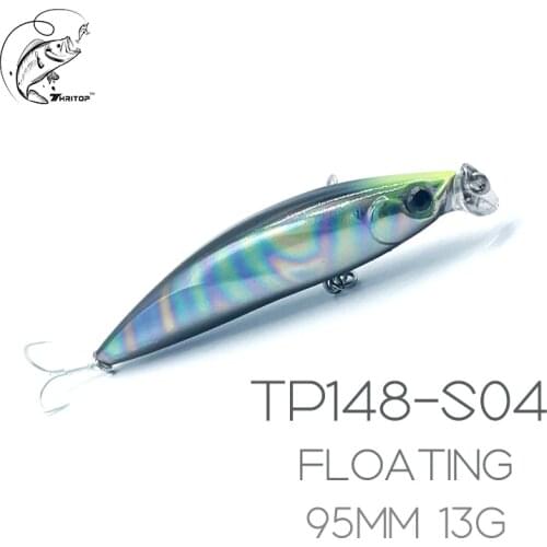 95MM 13G New Fishing Bait Pike Bass Hard Lure Floating Minnow 7 Colors Long Casting Jerkbait Saltwater Wobblers
