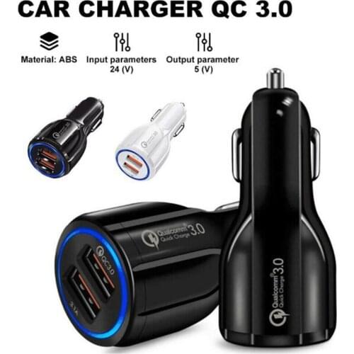 QC3.0 2 USB Car Charger 5V 3.1A Fast Charge Quick Charge 3.0 car Charger for Samsung S7 S6 Note