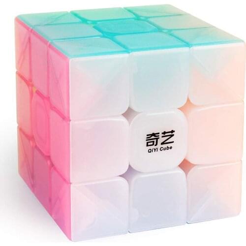 Qiyi W Jelly 3x3x3 Magic Cube Stickerless Speed Cube Puzzle Twist Ultra-Smooth Contest Toy Gift Safe ABS 56mm 1PCS PACK