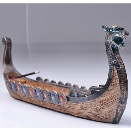 Dragon Boat Incense Stick Holder Burner Hand Carved Carving Censer Ornaments Retro Incense Burners Traditional Retro Design