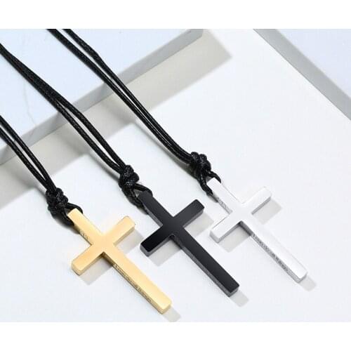 Christian Bible Verse Prayer Necklaces Men Stainless Steel The Praying Hands Medal Pendant Necklace With AAA CZ Jewelry Gift