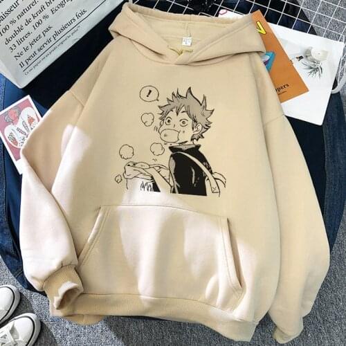 90s Japanese Anime Haikyuu Hoodies Men Funny Karasuno Fly High Graphic Streetwear Winter Warm Fashion Unisex Sweatshirts Male