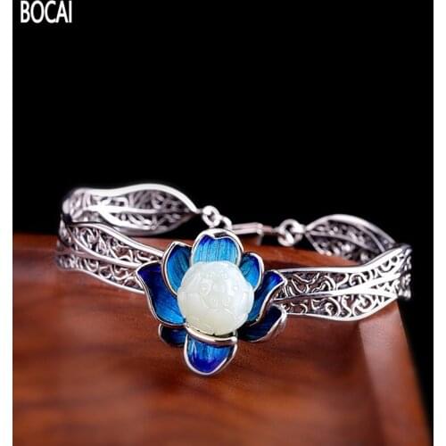 Character S925, silver jewelry and Tian Yu lotus ring