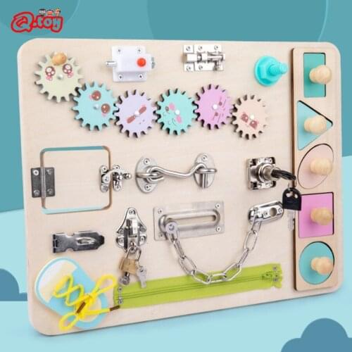 Busy board Montessori unlock Toy Essential Educational Sensory Board For Toddlers busyboard intelligence Development Educational