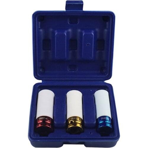 17/19/21mm Pneumatic Tyre Protection Sleeve Colorful Steam Sleeve Auto Repair Hardware Tool + Case 3pcs/set