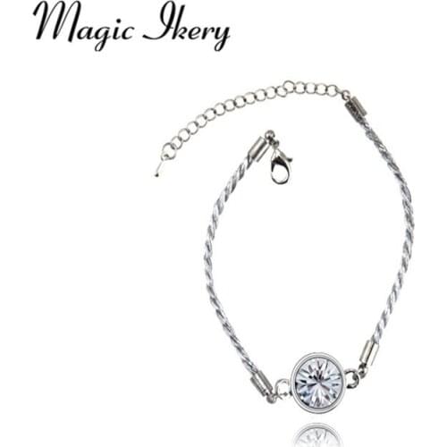 Magic Ikery Statement Bracelet Gold Color Crystal Trendy African Round Crystal Jewelry for women Gifts MKZ1180