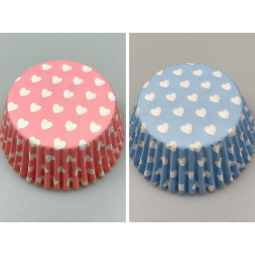 100x Red Heart Christmas Cupcake Liners Snowflake Snowman Muffin Cases Baking Cups Cake Mold Paper Cake Cups Cupcake Holders