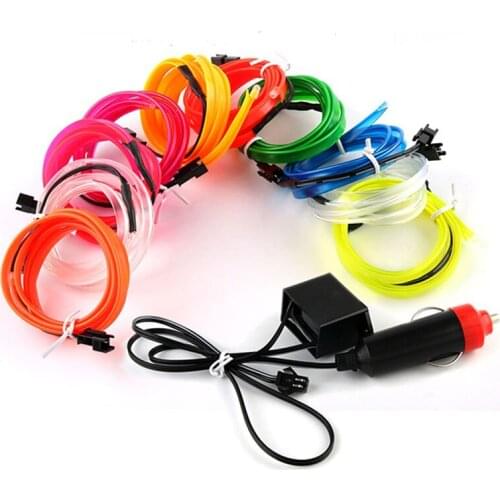2 meters car cold light line LED car atmosphere lamp flexible interior decoration moulding trim strips light