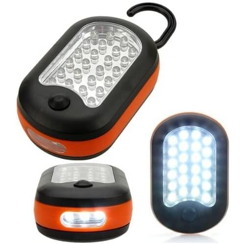 24+3 LED Portable Hanging Tent Lantern Lamp Emergency Bulb Light Hook Flashlight with Magnet Outdoor Camping Backpacking