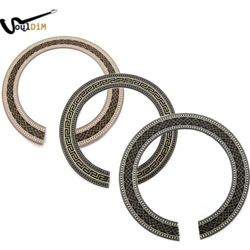 3pcs Classical Guitar Wood Inlaid Soundhole Rosette Inlay Guitar Body Project Parts Wooden Guitar Accessories
