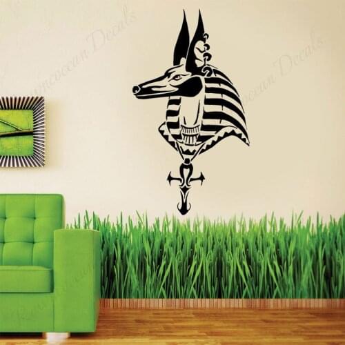 Anubis Egyptian God Mythology Egypt Wall Sticker Vinyl Home Decoration Room Bedroom Interior Design Decals Mural Wallpaper 4614
