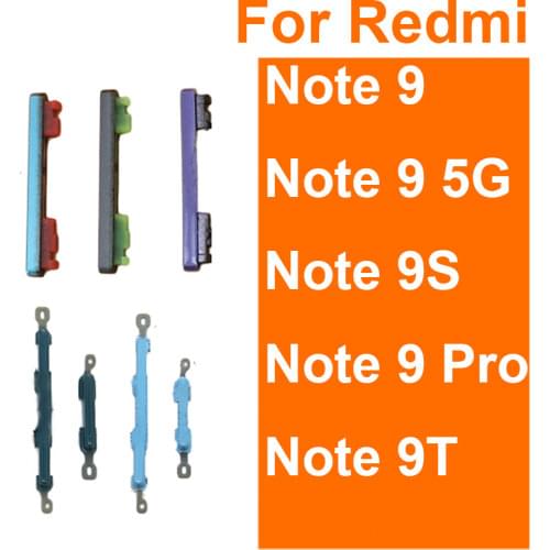 Power Volume Side Button For Xiaomi Redmi Note 9S 9 Pro Note 10 Pro Volume Button Power ON / OFF Side Key Replacement Parts