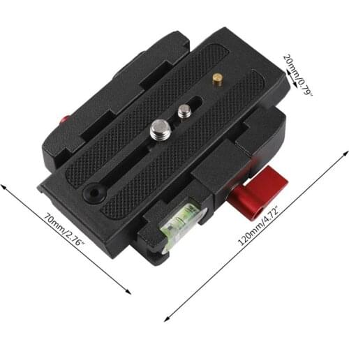 Y5GE Aluminum Alloy Quick Release Plate Assembly P200 Clamp Adapter for Manfrotto 577 501 500AH 701HDV Q5 Camera Tripod Kit