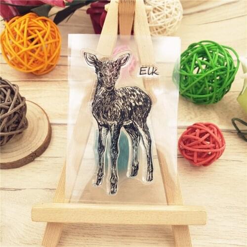 Hot selling elk alphabet transparent clear stamp / silicone seal roller stamp DIY scrapbook album / card production