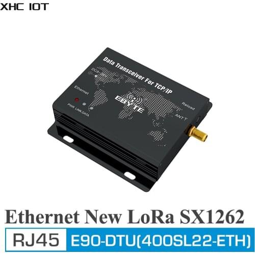 SX1262 Super LoRa Ethernet RJ45 Interface RSSI LBT 30dBm Relay Wireless Transceiver Serial Port Server E90-DTU(400SL30-ETH)