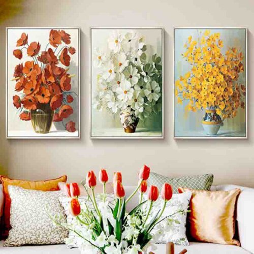 Customizable Modern Minimalist Flower Decoration Painting Bedroom Bedside Porch Abstract Decoration Corridor Aisle Hanging