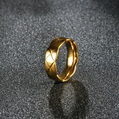 316L Stainless Steel Rings For Women X Shape Simple FashionEngagement Wedding Ring Jewelry