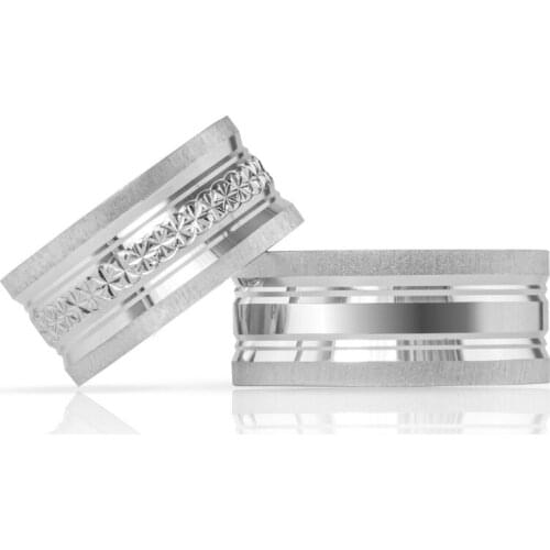 SILVERFONI 925 Sterling Real Silver Wedding Rings Set For Men And Women Luxury Jewelry Fashion Engagement Anniversary New Season