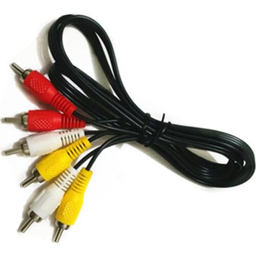 90cm 3 RCA to 3 RCA Composite Audio Video AV Cable Cord Male to Male Plug Connect TV DVD Cameras
