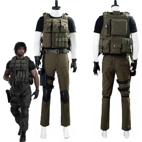 RESIDENT Carlos Oliveira Cosplay Adult Men Women Military equipment Uniform Suit Halloween Carnival Outfits