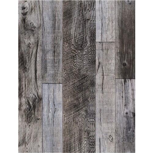 Peel and Stick Wood Plank Wallpaper Shiplap Grey Vinyl Self Adhesive Decorative For balconies