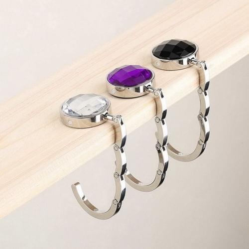 Bag Hooks Home Essential Tools Portable Purse Textile Hanger Crystal Rhinestone Decoration Creative