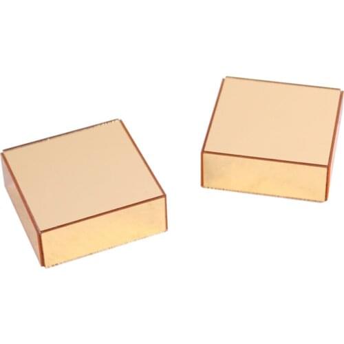 Square Plexiglass Engagement Promise Amplifier Ring Amplifier Double Gold wedding bride mariage хна henna